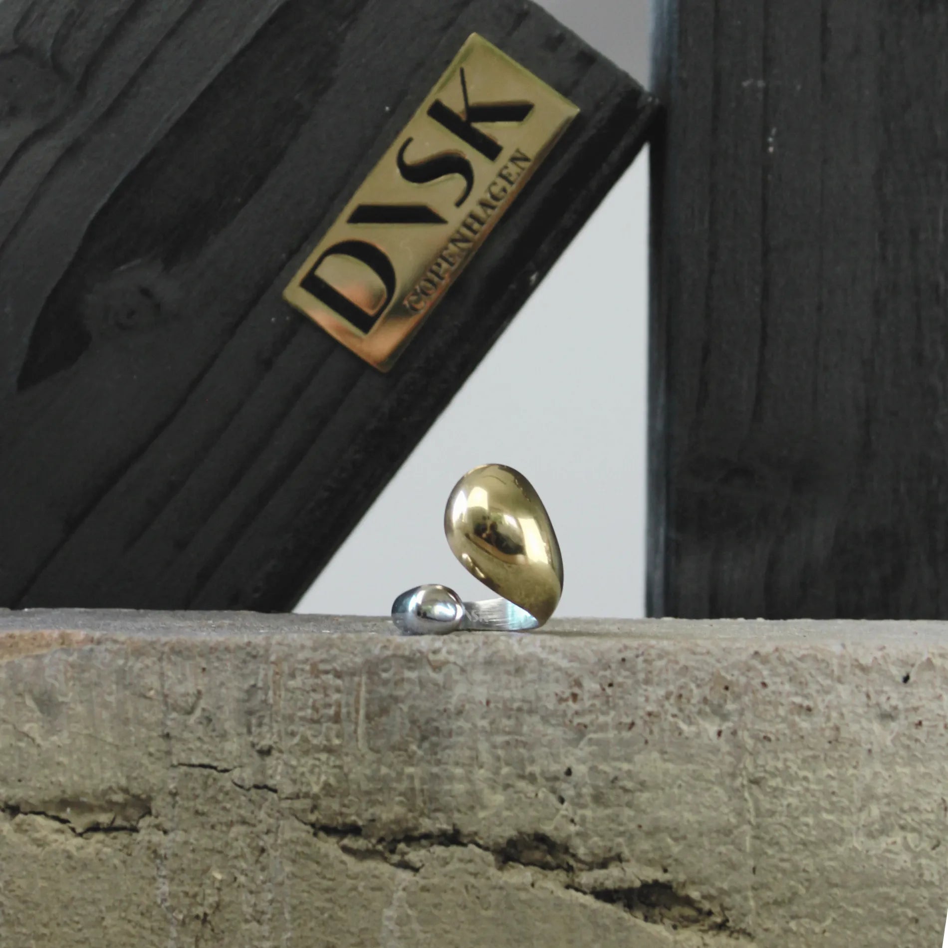 Courage Waterproof 2 Tone Ball Ring 18k Gold Plating, Dansk Copenhagen