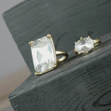 Joy Waterproof Clear CZ Mega Statement Ring 18K Gold Plating, Dansk Copenhagen