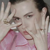 Joy Waterproof Clear CZ Multi Ball Ring 18K Gold Plating, Dansk Copenhagen