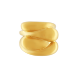 Courage Waterproof Brushed 4 Row Statement Ring 18K Gold Plating