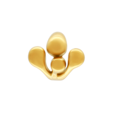 Courage Waterproof Brushed 4 Ball Statement Ring 18K Gold Plating