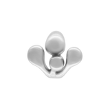 Courage Wasserfester Gebürsteter 4-Kugel Statement-Ring Versilbert