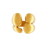 Courage Waterproof Geborstelde 4-zijdige Statement Ring 18K Verguld