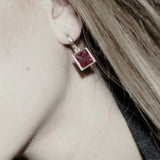 Audrey IN:STORE Fuchsia Huggie Earring Gold Plating