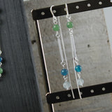 Audrey IN:STORE Blueish Chain Earring Silver Plating