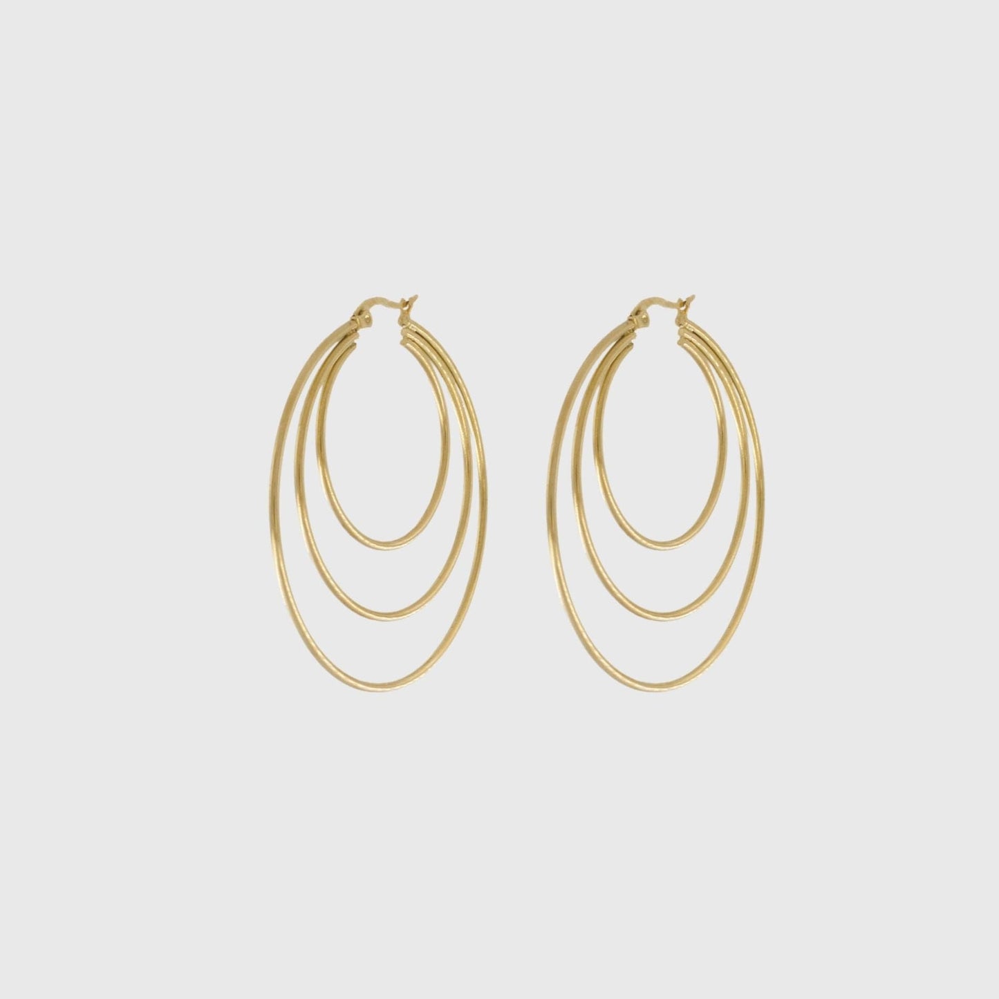 Courage Waterproof 3 Ring Statement Earring 18 Carat GoldIDansk Copenhagen