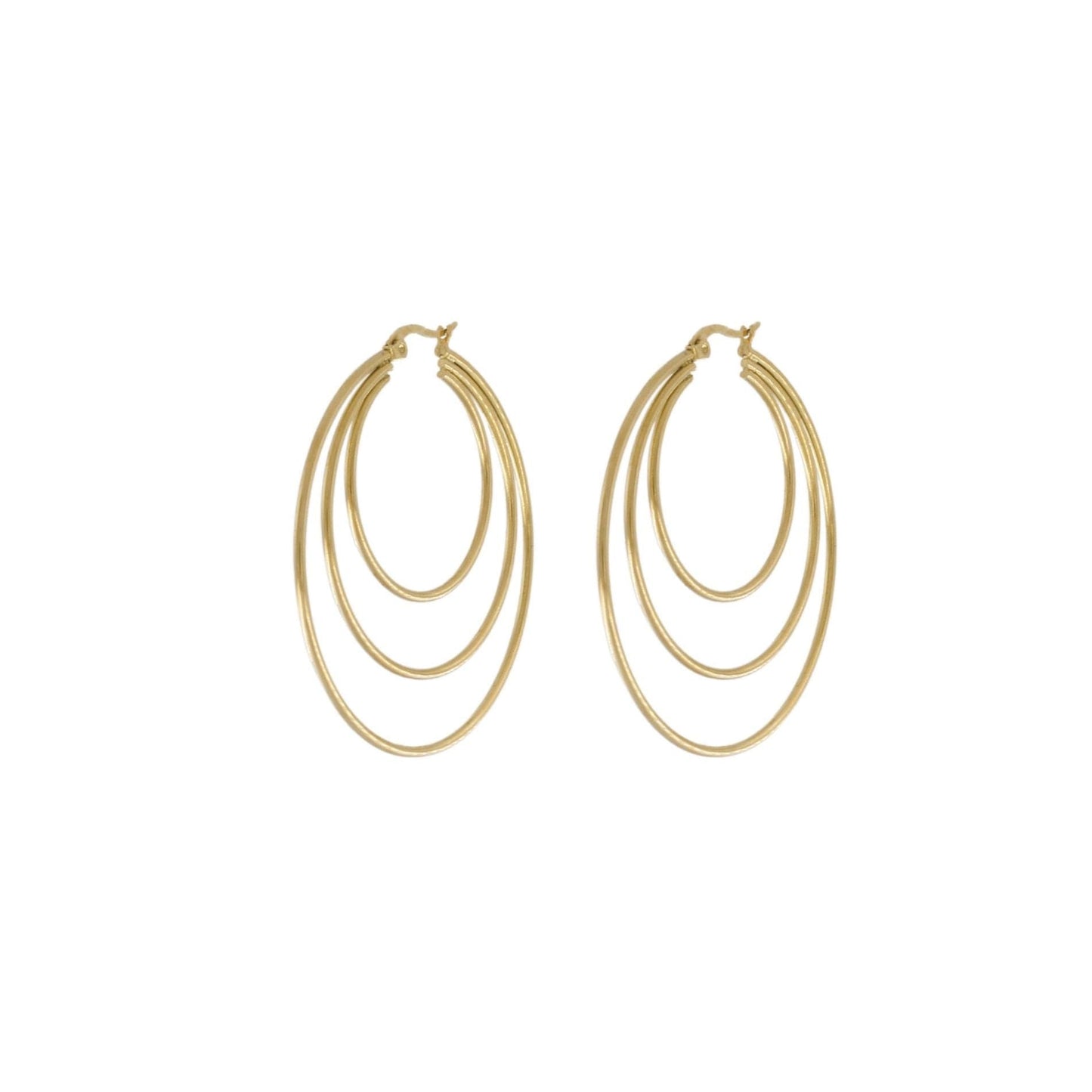 Courage Waterproof 3 Ring Statement Earring 18 Carat GoldIDansk Copenhagen