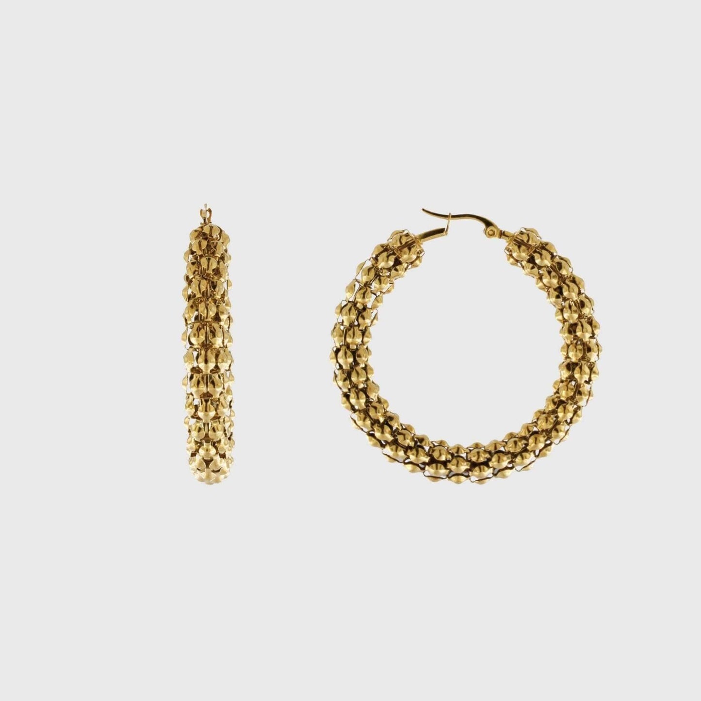 Courage Waterproof Mesh Statement Earring 18 Carat GoldIDansk Copenhagen