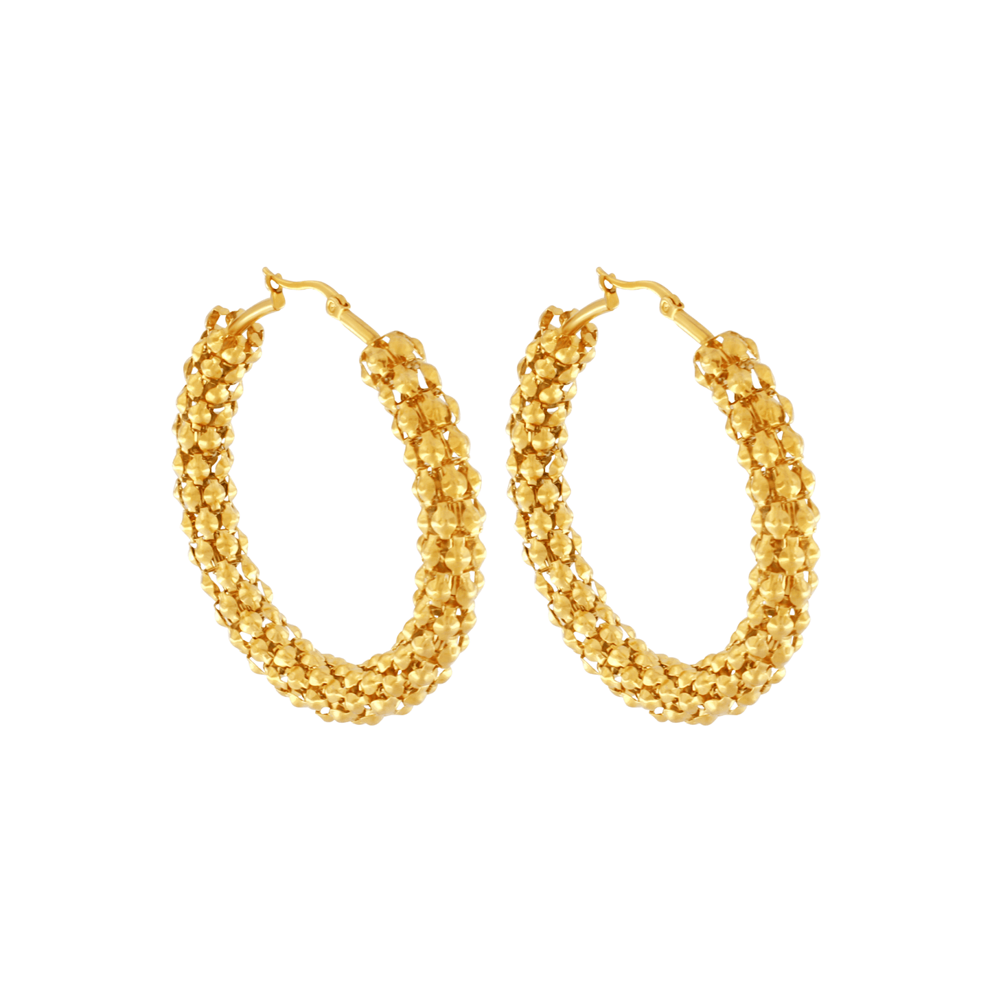 Courage Waterproof Mesh Statement Earring 18 Carat GoldIDansk Copenhagen