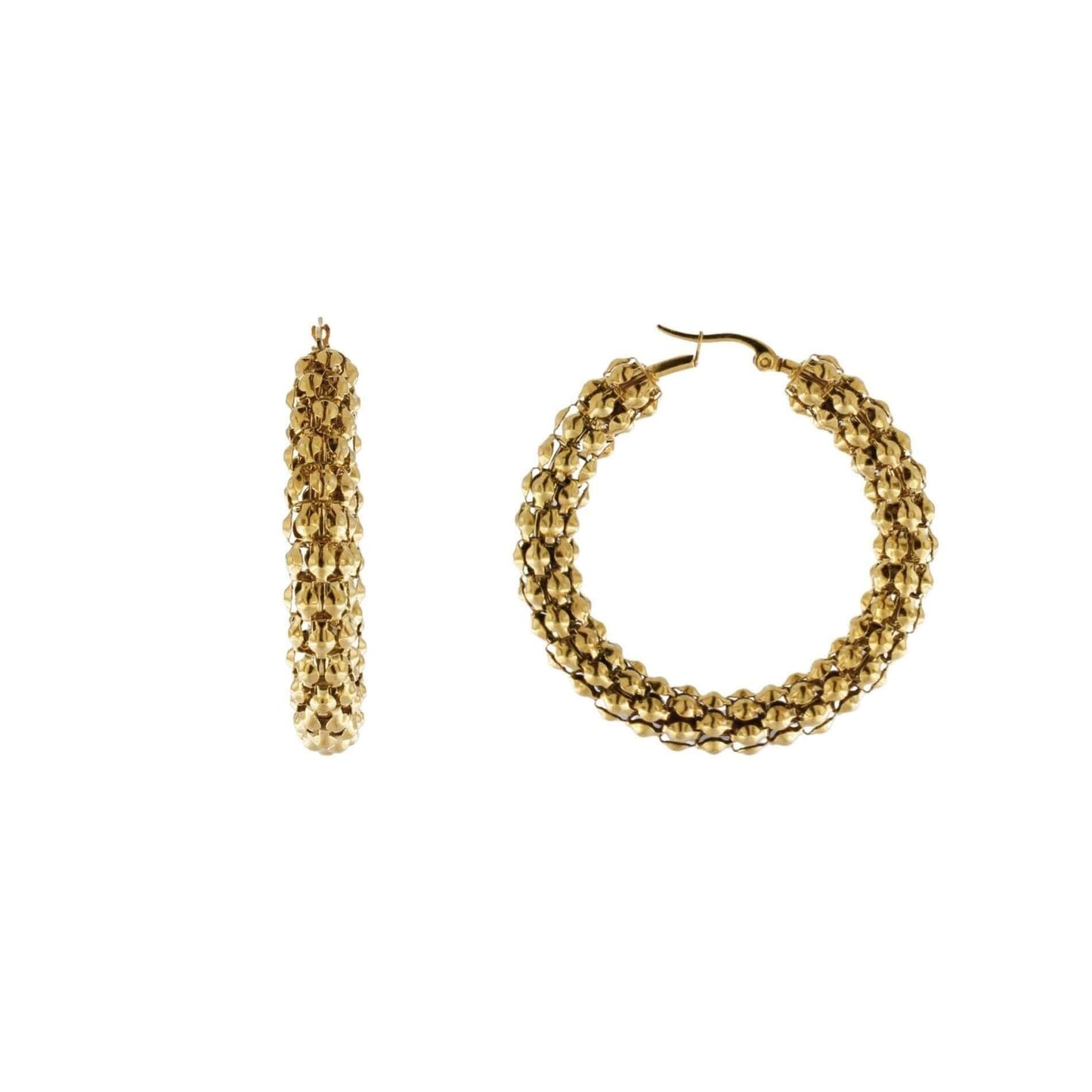 Courage Waterproof Mesh Statement Earring 18 Carat GoldIDansk Copenhagen
