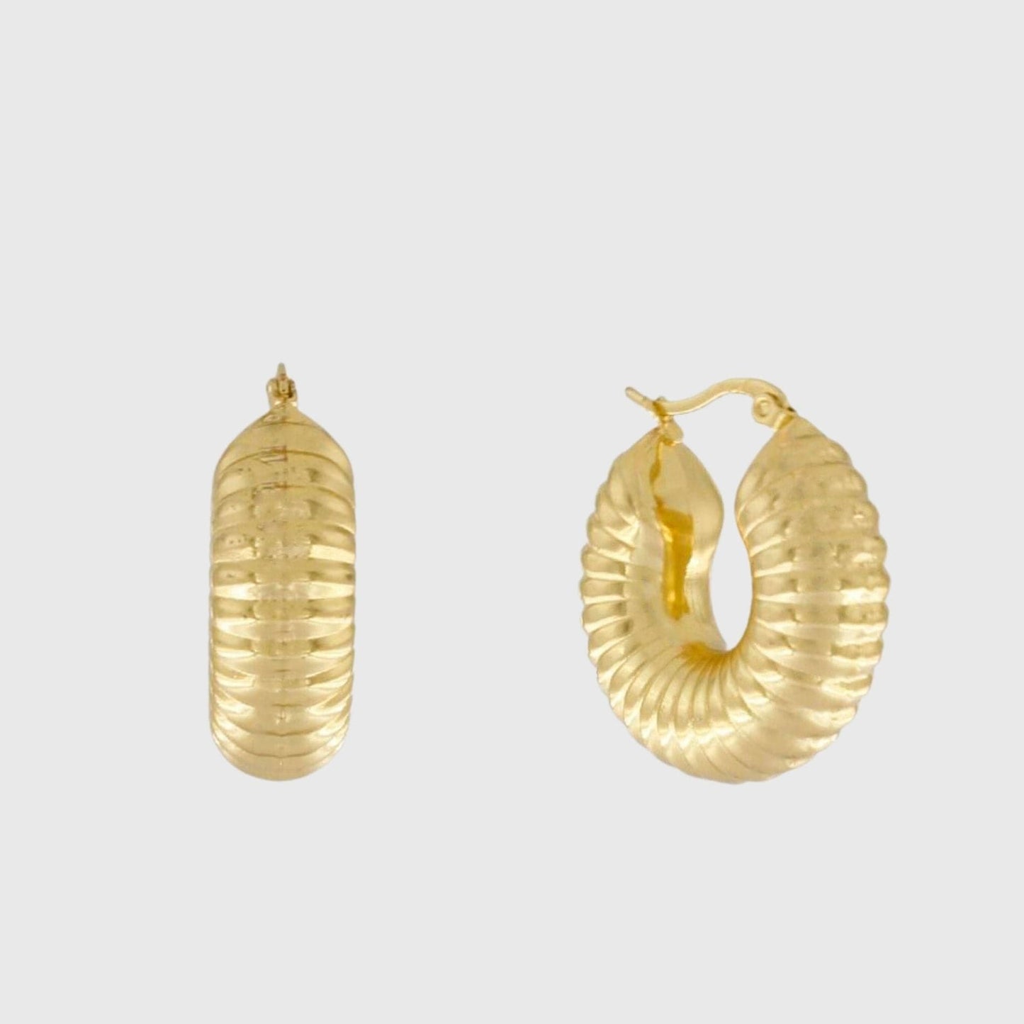 Courage Waterproof Ripple Statement Earring 18 Carat GoldIDansk Copenhagen