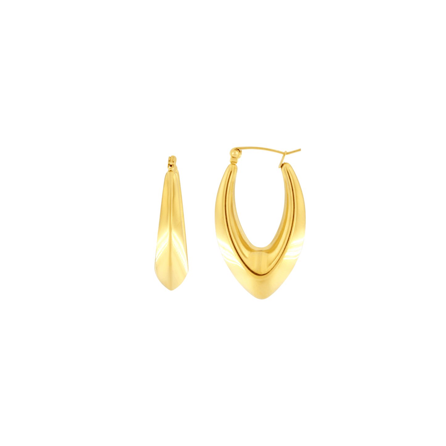 Courage Waterproof Oval Statement Earring 18 Carat GoldIDansk Copenhagen