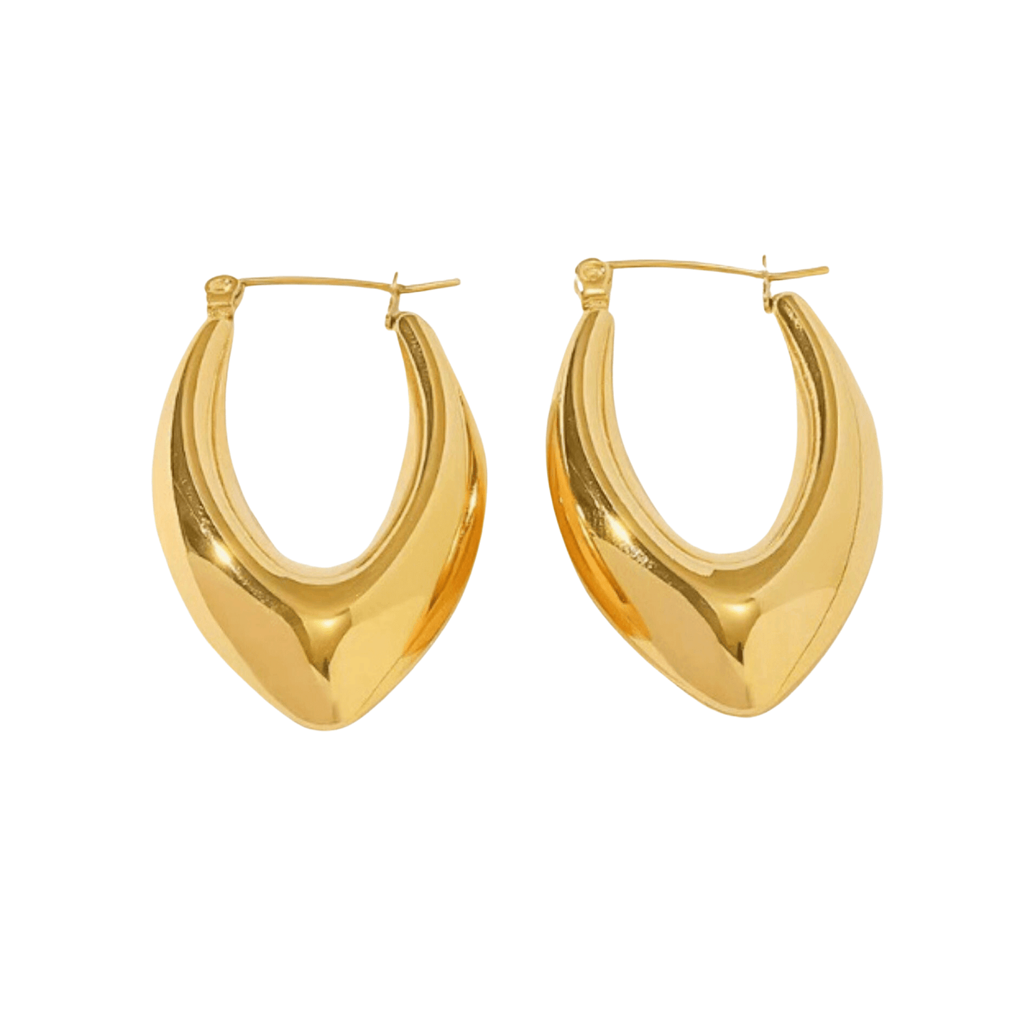 Courage Waterproof Oval Statement Earring 18 Carat GoldIDansk Copenhagen