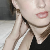 Joy Waterproof Assymetrical Lucky Pearl Earring 18K Gold Plating, Dansk Copenhagen