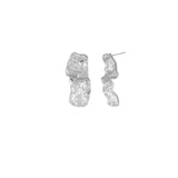 Courage Waterproof Square Statement Earring Silver Plating, Dansk Copenhagen