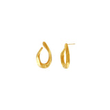 Courage Waterproof V Shape Statement Earring 18K Gold Plating, Dansk Copenhagen