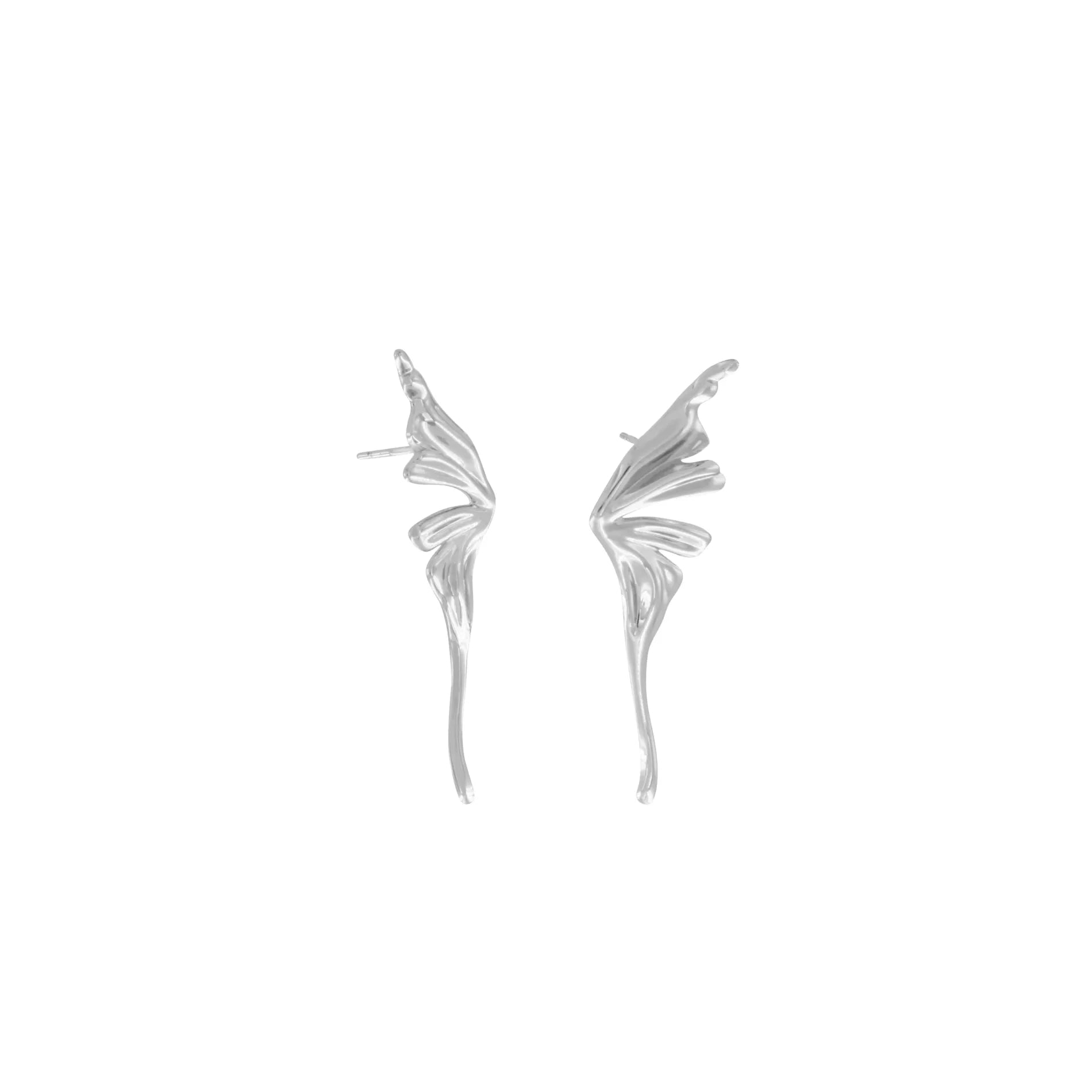 Courage Waterproof Wing Statement Earring Silver Plating, Dansk Copenhagen