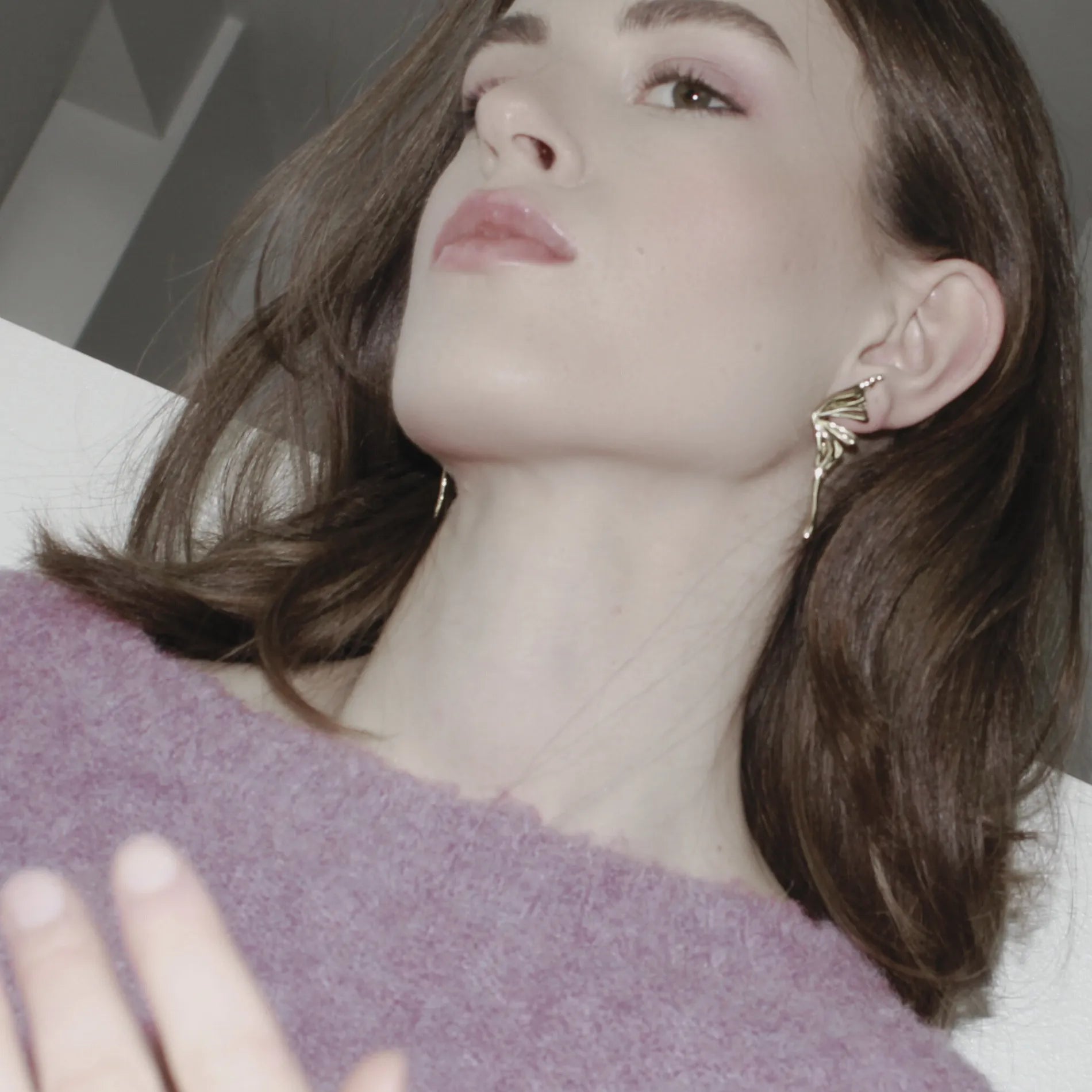 Courage Waterproof Wing Statement Earring Silver Plating, Dansk Copenhagen