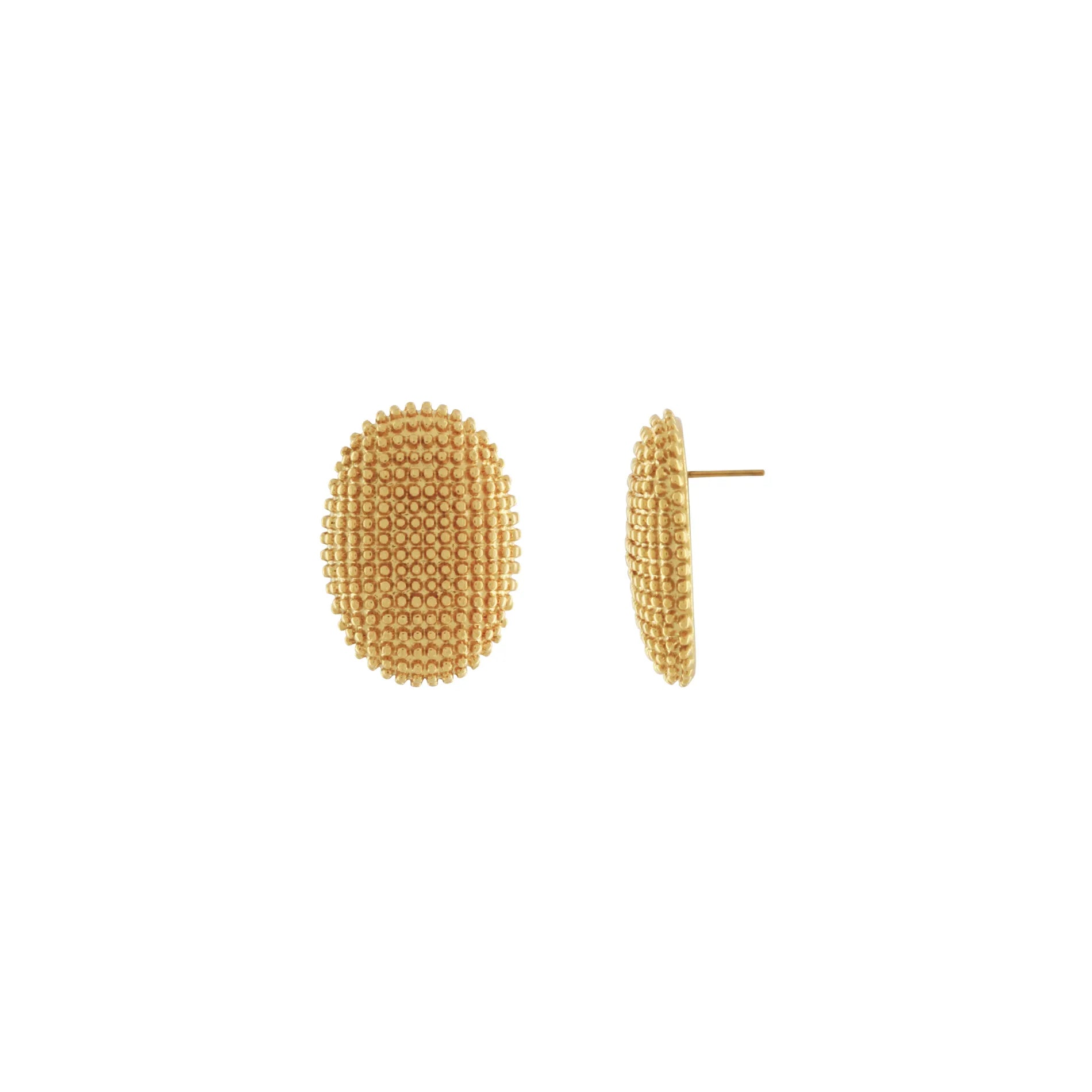 Courage Waterproof Oblong Statement Earring 18K Gold Plating, Dansk Copenhagen