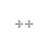 Love Waterproof Dot Cross Post Earring Silver Plating, Dansk Copenhagen
