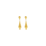 Passion Waterproof Smooth Double Drop Earring 18K Gold Plating, Dansk Copenhagen