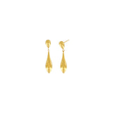 Passion Waterproof Smooth Double Drop Earring 18K Gold Plating, Dansk Copenhagen