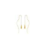 Passion Waterproof Smooth Drop Chain Earring 18K Gold Plating, Dansk Copenhagen