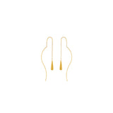 Passion Waterproof Smooth Drop Chain Earring 18K Gold Plating, Dansk Copenhagen