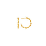 Passion Waterproof Short Twisted Hoop 18K Gold Plating, Dansk Copenhagen
