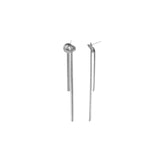 Passion Waterproof Long Knot Herringbone Earring Silver Plating, Dansk Copenhagen