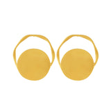 Courage Waterproof Brushed Artfull Round Statement Earring 18K Gold Plating