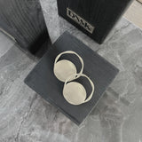 Courage Waterproof Brushed Artfull Round Statement Earring 18K Gold Plating