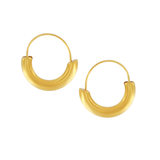 Passion Waterproof Simple Statement Huggie 18K Gold Plating