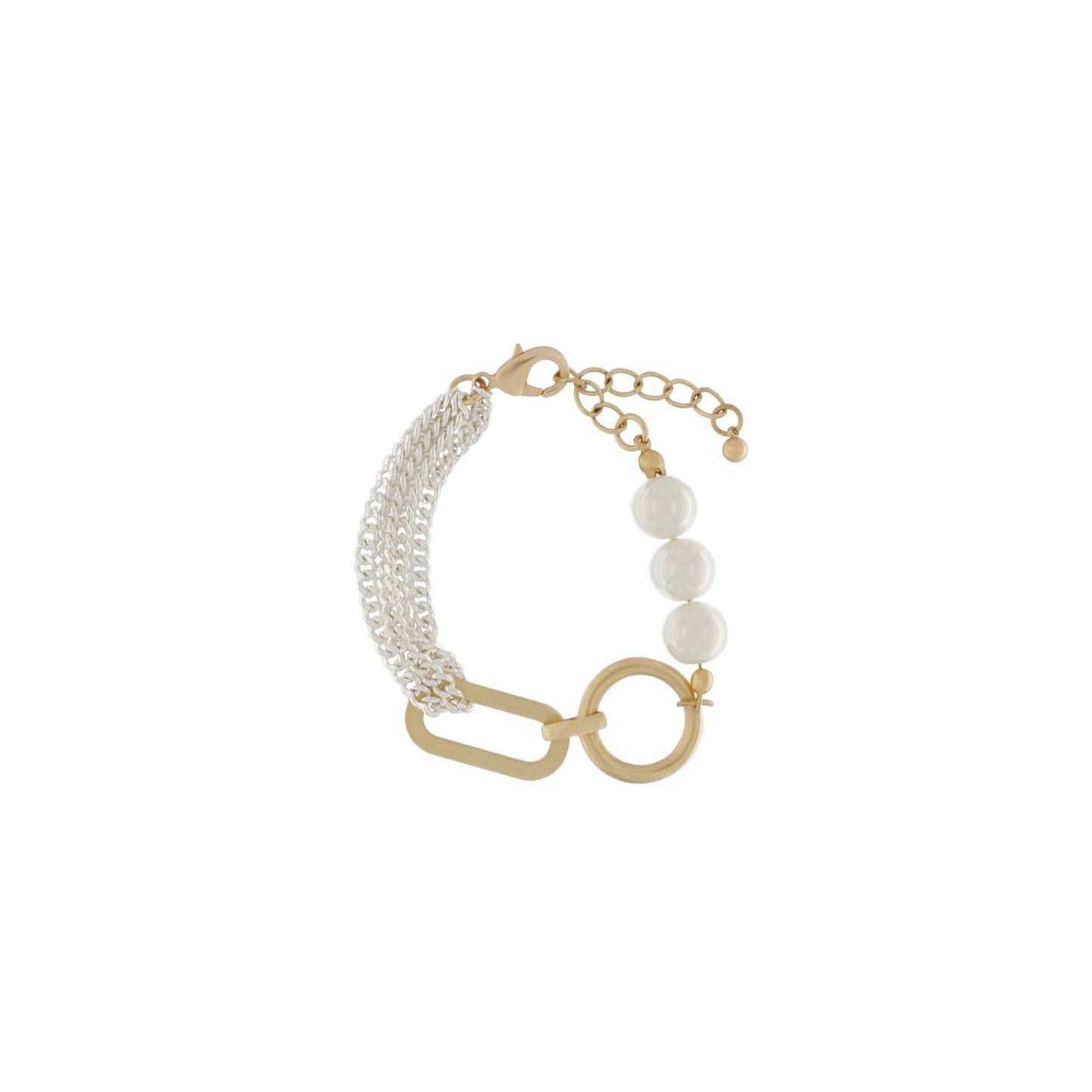 Audrey Ovales Perlenring-Armband Mix aus 2 Tönen