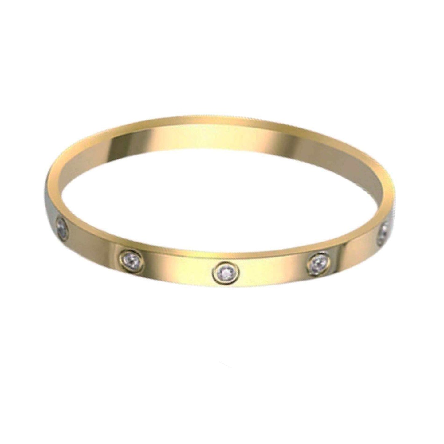 Joy Waterproof CZ Crystal Bangle 18K Gold PlatingIDansk Copenhagen