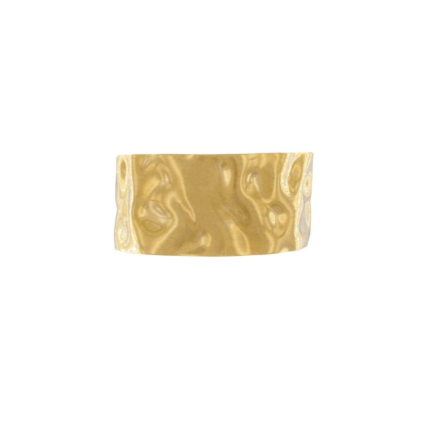 Wasserfestes, organisches Statement-Manschettenarmband Courage mit 18-Karat-Vergoldung