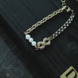 Joy Waterproof Infinity CZ Pearl Bracelet 18K Gold Plating, Dansk Copenhagen