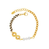 Joy Waterproof Infinity CZ Pearl Bracelet 18K Gold Plating, Dansk Copenhagen