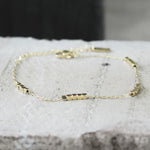 Passion Waterproof Square Mini Bead Bracelet 18K Gold Plating, Dansk Copenhagen