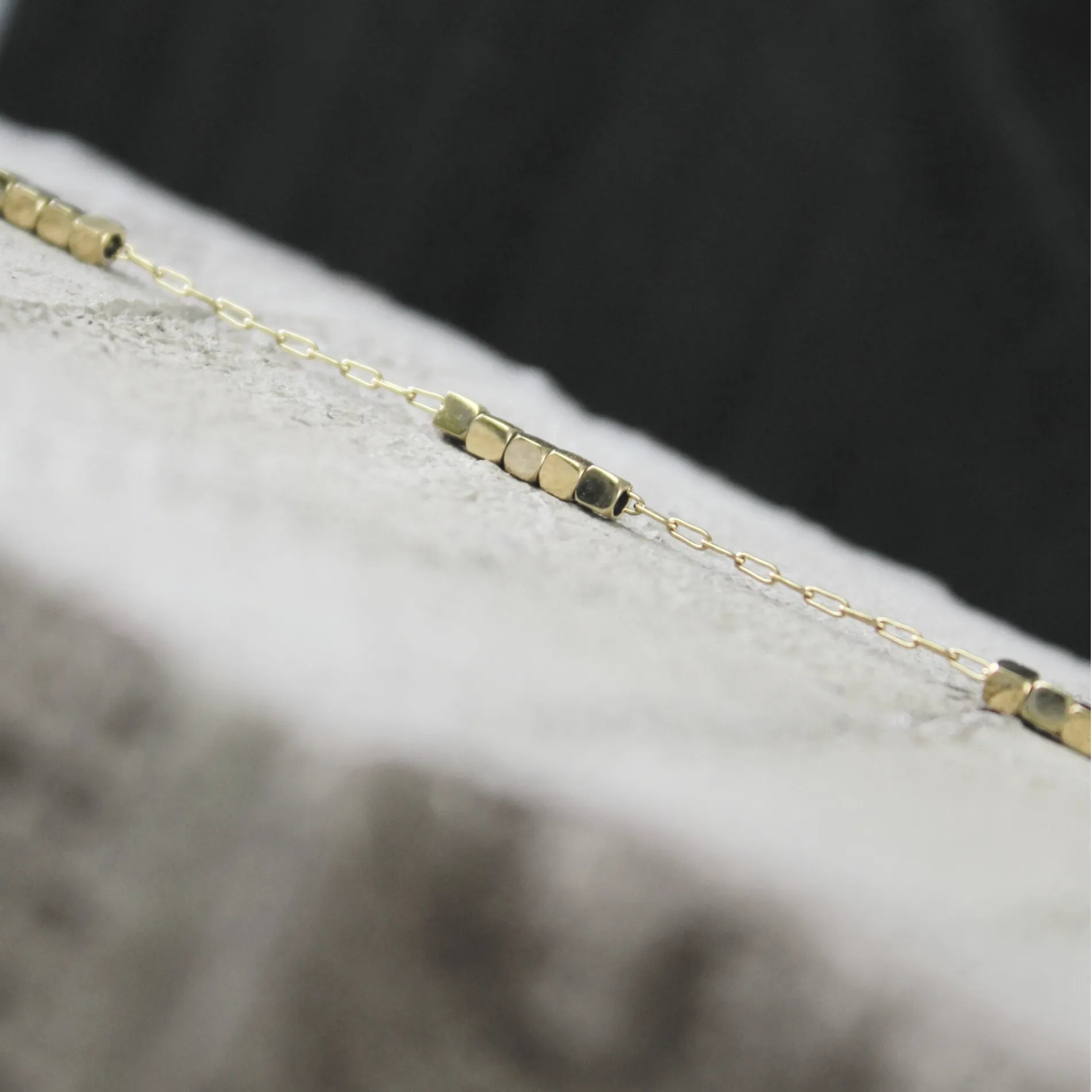 Passion Waterproof Square Mini Bead Bracelet 18K Gold Plating, Dansk Copenhagen