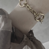 Courage Waterproof Hammered Ring Bracelet Silver Plating