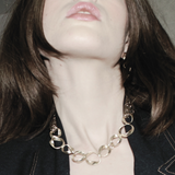 Anastazia IN:STORE Short Knittet Fluid Necklace Silver Plating
