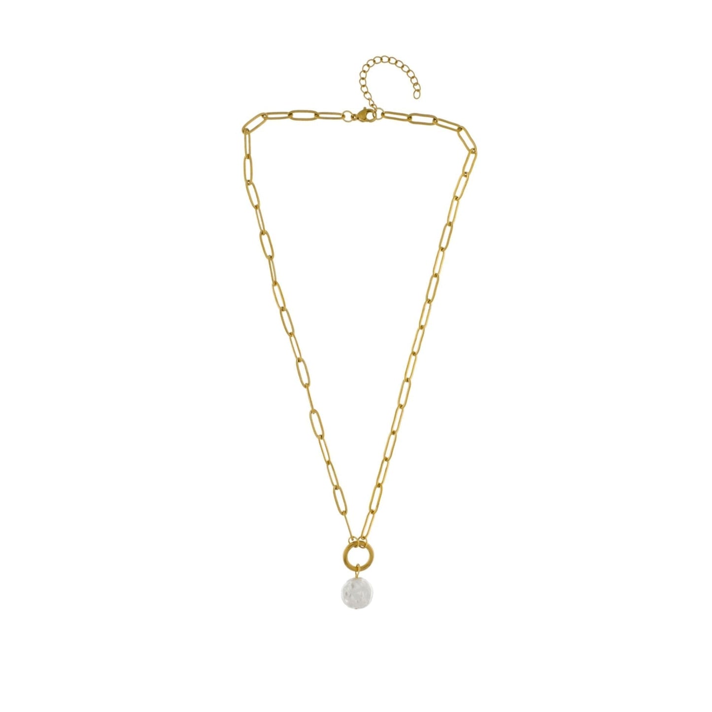 Love Waterproof 2in1 Heart & Pearl Necklace 18 Carat GoldIDansk Copenhagen