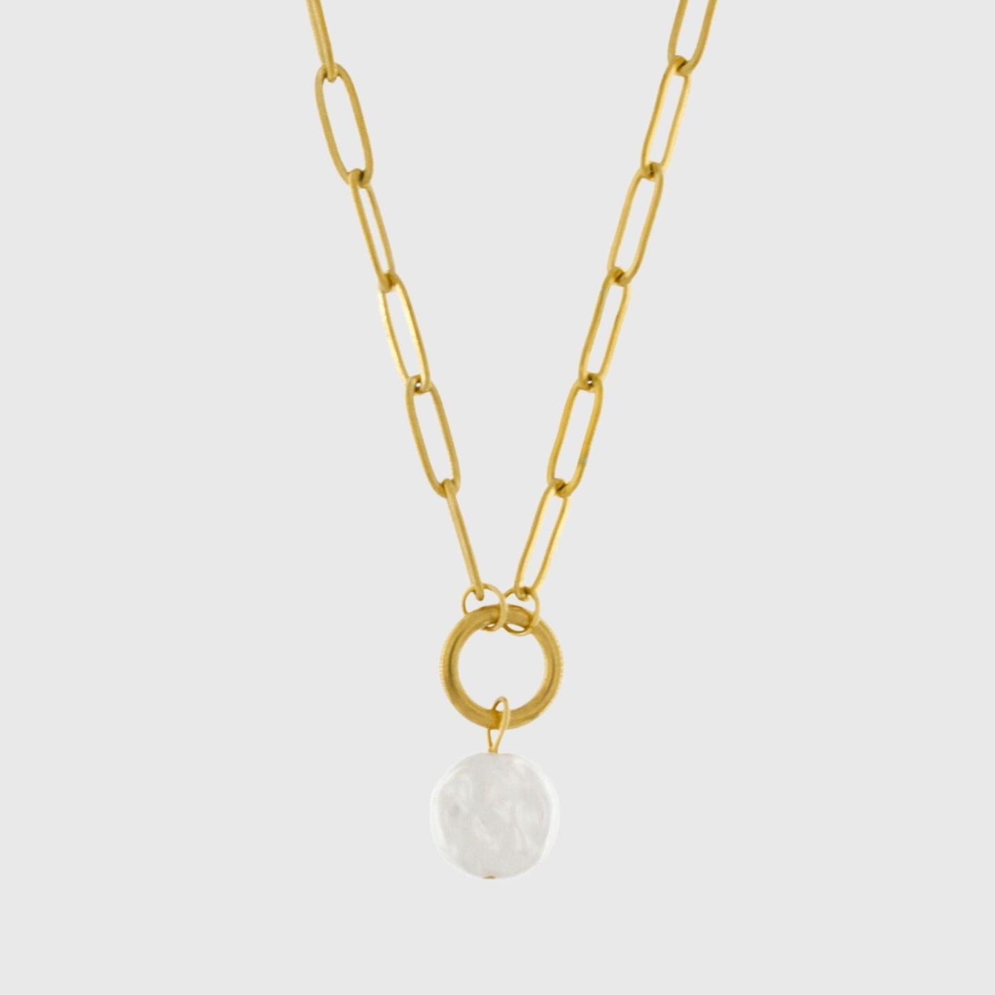 Love Waterproof 2in1 Heart & Pearl Necklace 18 Carat GoldIDansk Copenhagen
