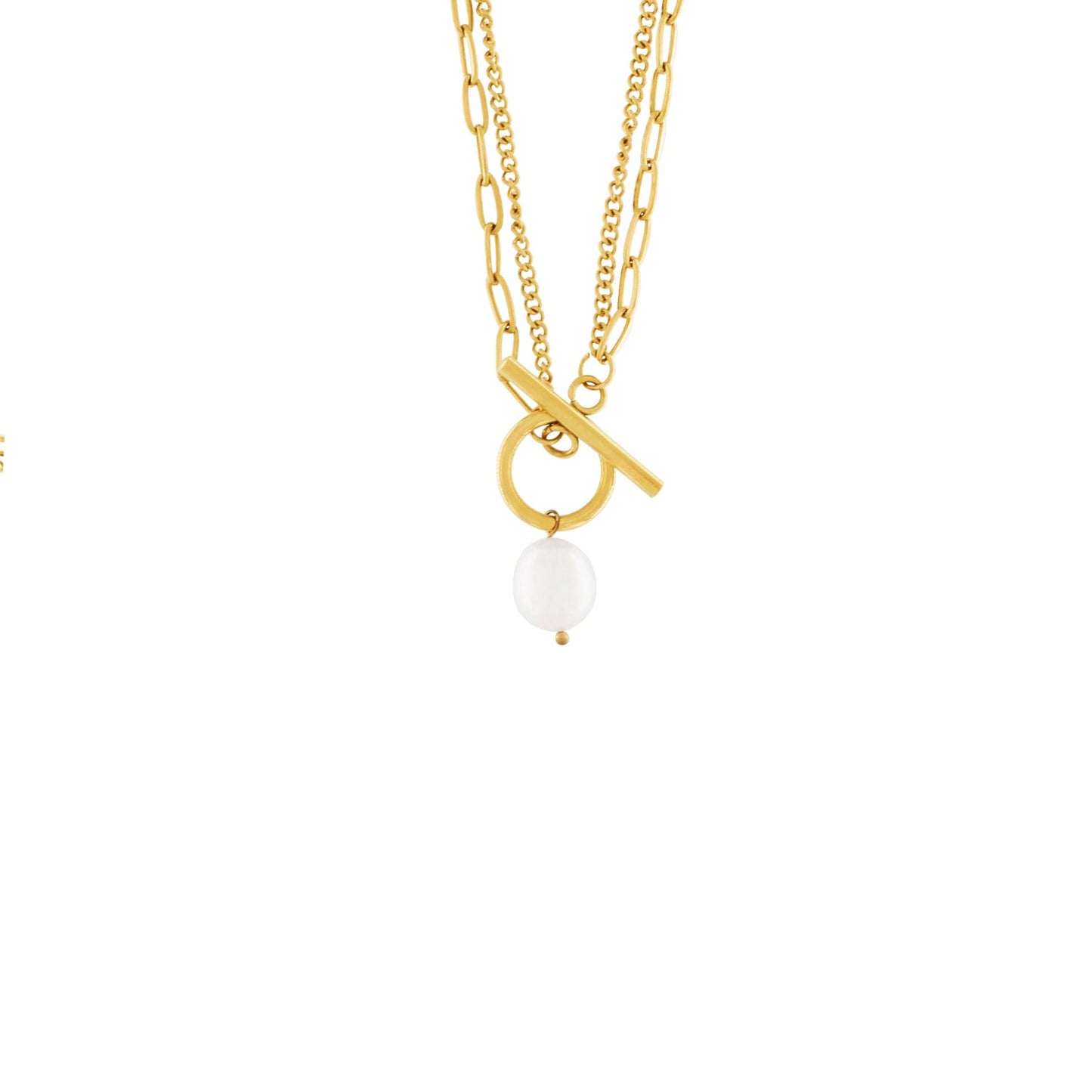Joy Wasserfest T-Steg-Perlenkette 18 Karat Gold