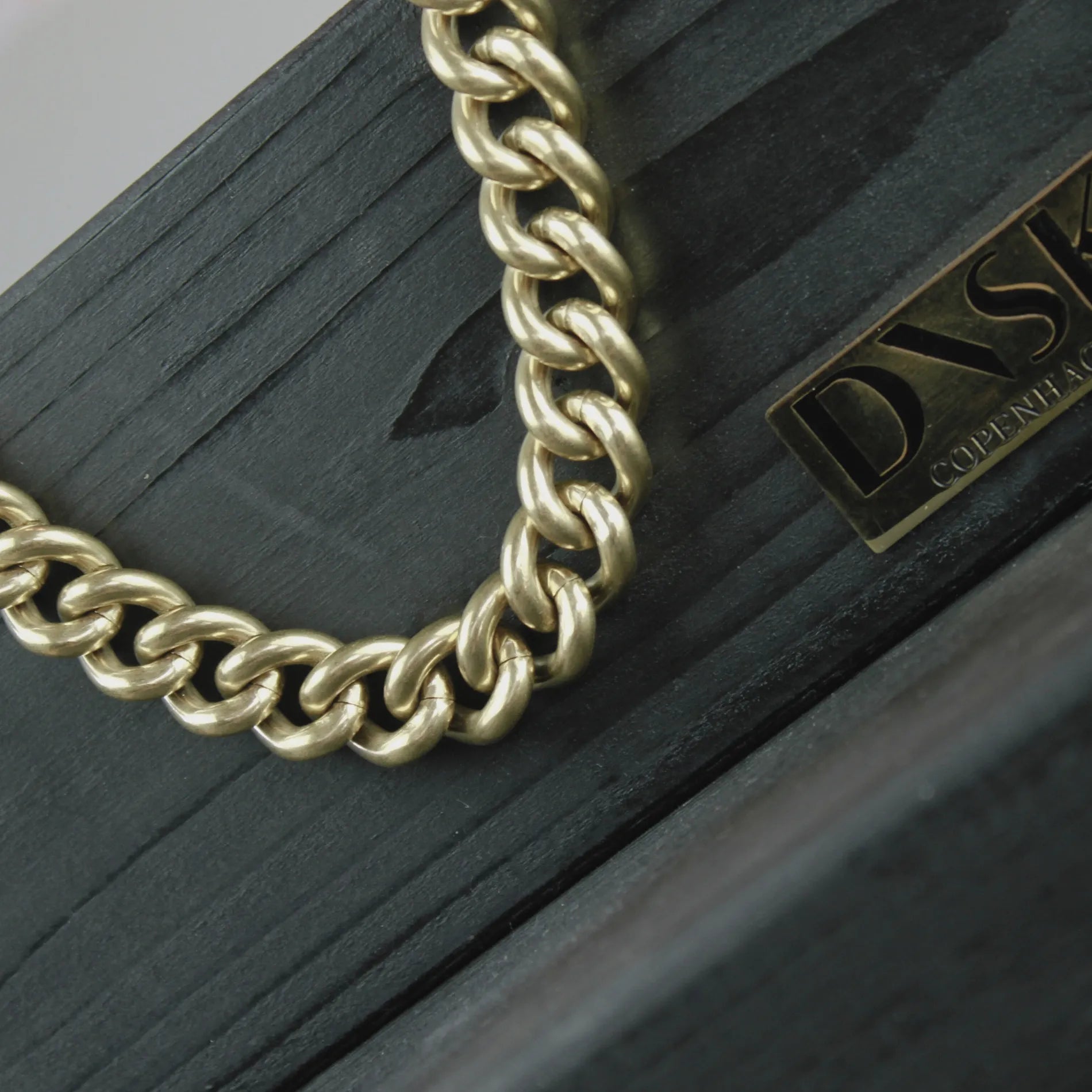 Courage Waterproof Mega Chunky Panzer Necklace Gold Plating, Dansk Copenhagen