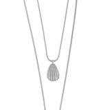 Courage Waterproof Adjustable Ripple Paisley Necklace Silver Plating, Dansk Copenhagen