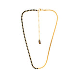 Joy Waterproof CZ & Herringbone Necklace 18K Gold Plating, Dansk Copenhagen