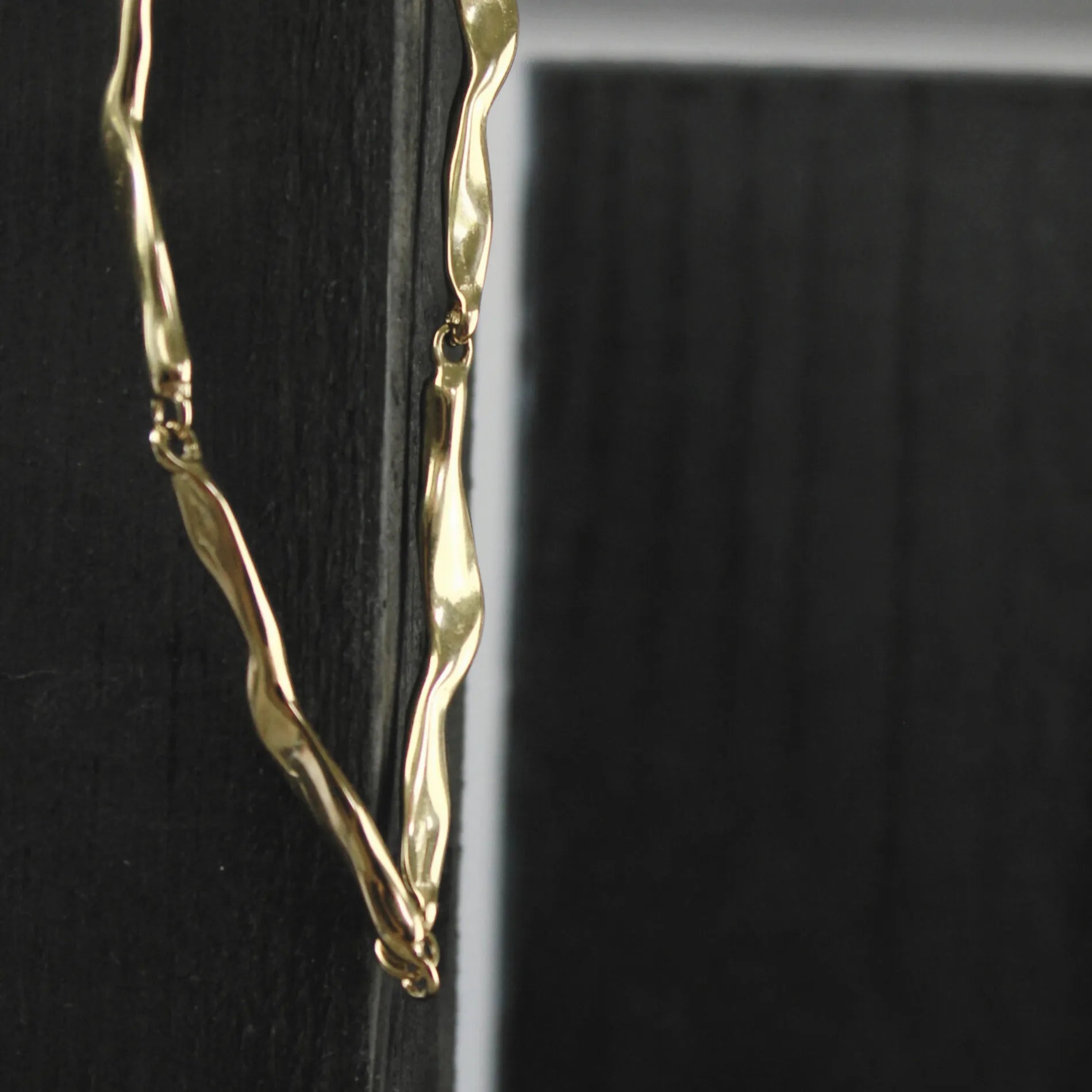 Joy Waterproof Short Organic Link Necklace 18K Gold Plating, Dansk Copenhagen