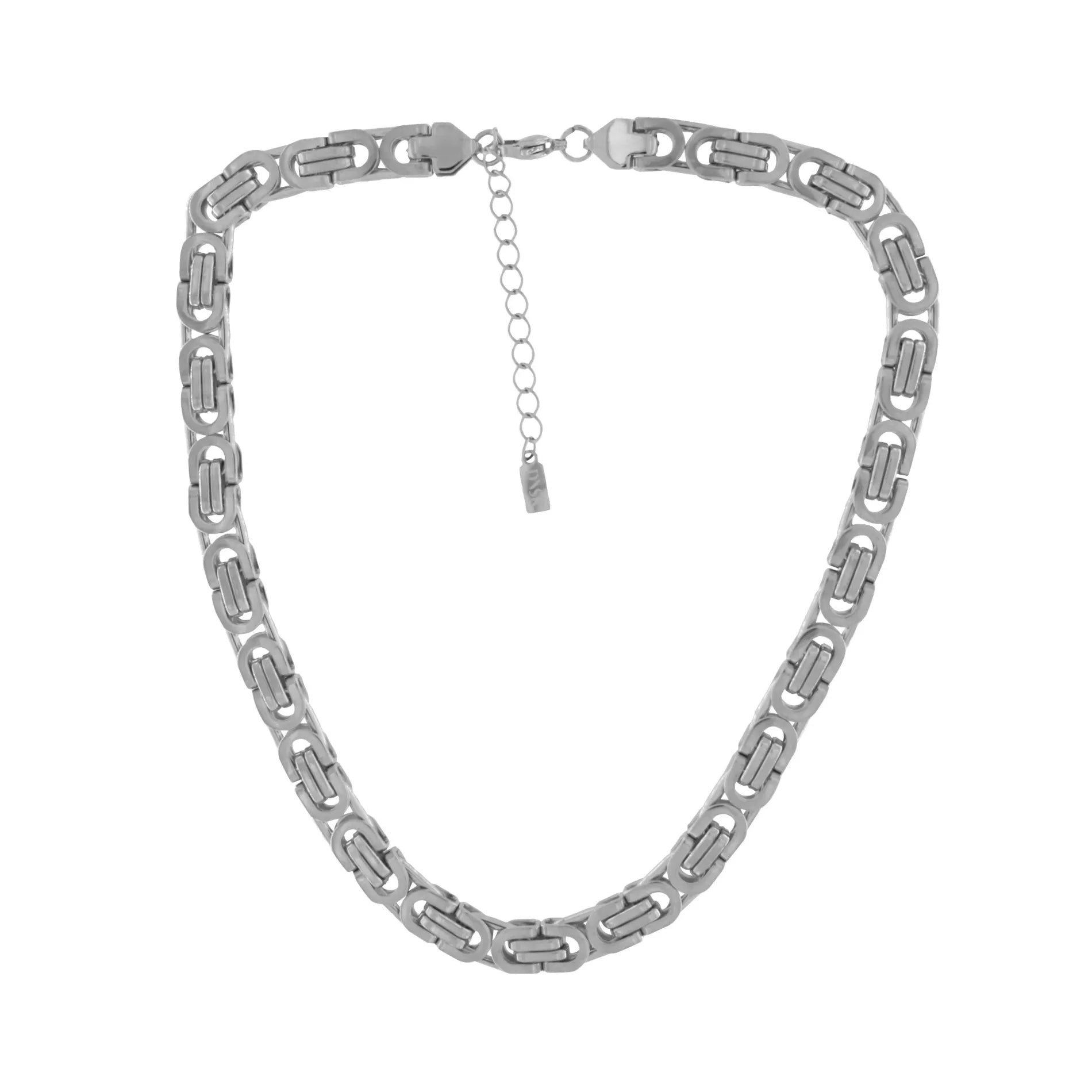 Courage Waterproof Short Chunky Link Necklace Silver Plating, Dansk Copenhagen